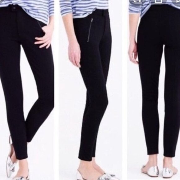 J.Crew Pixie Black Zipper Pocket Legging Pants 00S - Picture 3 of 14